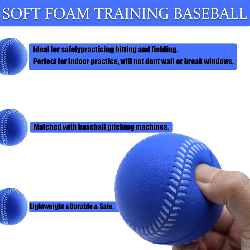 Magicorange Baseball, Foam Baseballs 12 Ball Pack Practice Training Baseballs Unmarked Baseball Soft Toss, Batting, Fielding, Hitting, Pitching - Image 3